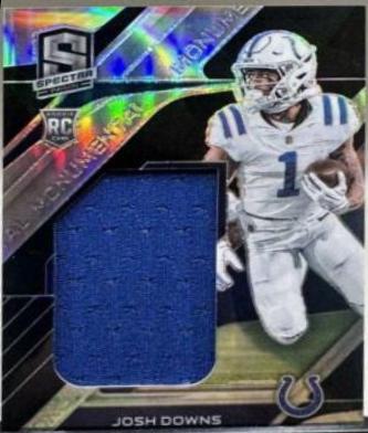 Josh Downs #27 Football Cards 2023 Panini Spectra Monumental Memorabilia