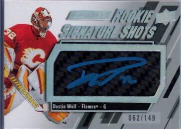 Dustin Wolf #RSS-DW Hockey Cards 2023 Upper Deck Engrained Rookie Signature Shots