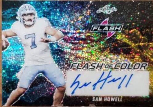 Sam Howell #FC-SH1 Football Cards 2022 Leaf Flash of Color Autographs