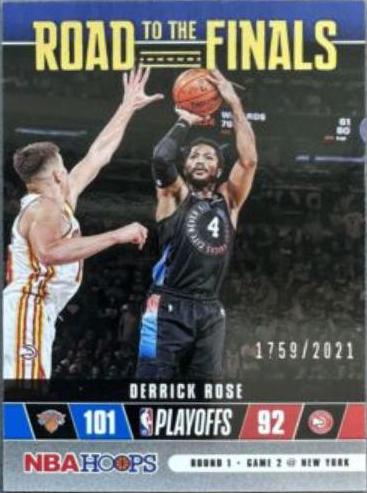 Derrick Rose #15 Basketball Cards 2021 Panini Hoops Road to the Finals