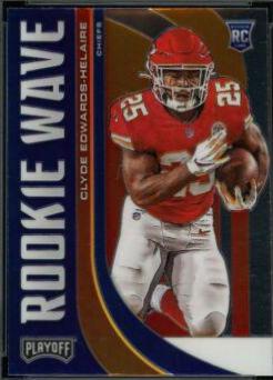 Clyde Edwards Helaire #RW12 Football Cards 2020 Panini Playoff Rookie Wave
