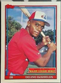 Delino DeShields #39 Baseball Cards 1991 Topps '90 M.L. Debut