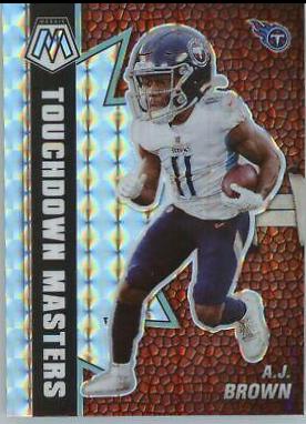 A. J. Brown #TM-10 Football Cards 2021 Panini Mosaic Touchdown Masters