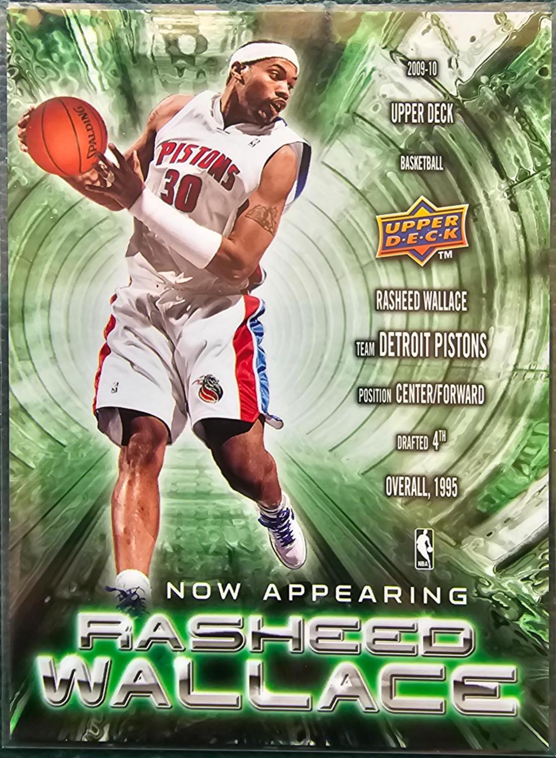 Rasheed Wallace #NA-11 Basketball Cards 2009 Upper Deck Now Appearing