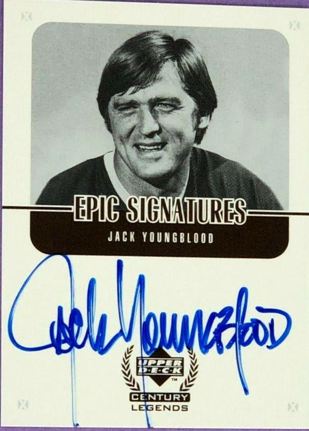 Jack Youngblood #JY Football Cards 1999 Upper Deck Century Legends Epic Signatures