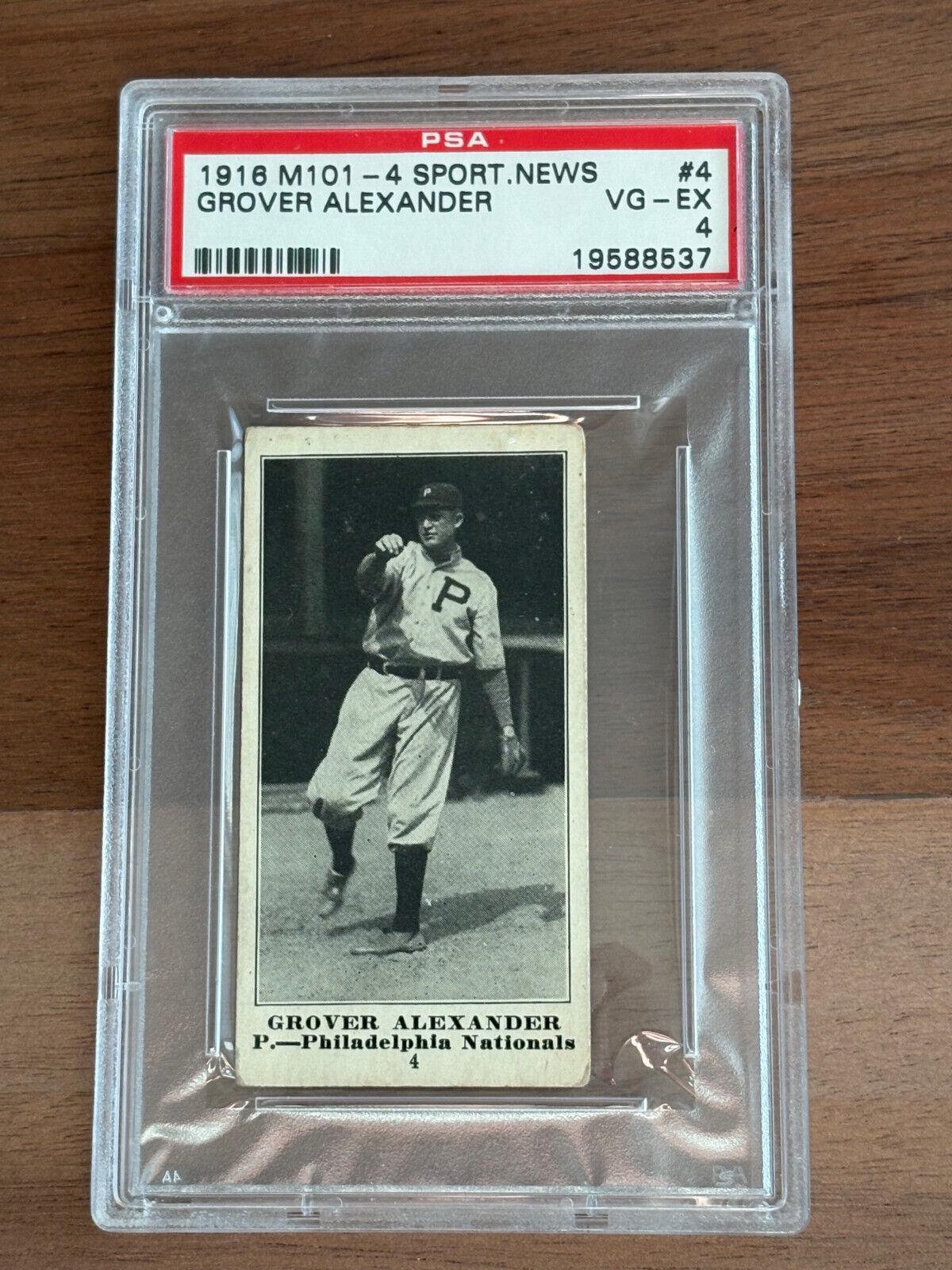 Grover Alexander #4 Baseball Cards 1916 M101 4 Sporting News