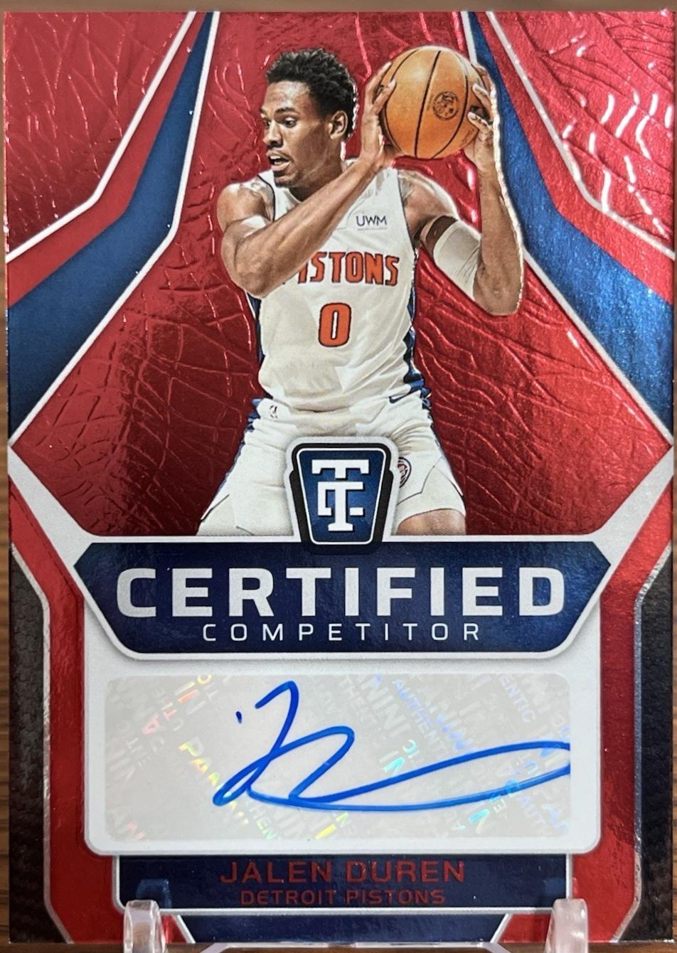 Jalen Duren [Mirror Red] #CCA-DUR Prices | 2024 Panini Totally