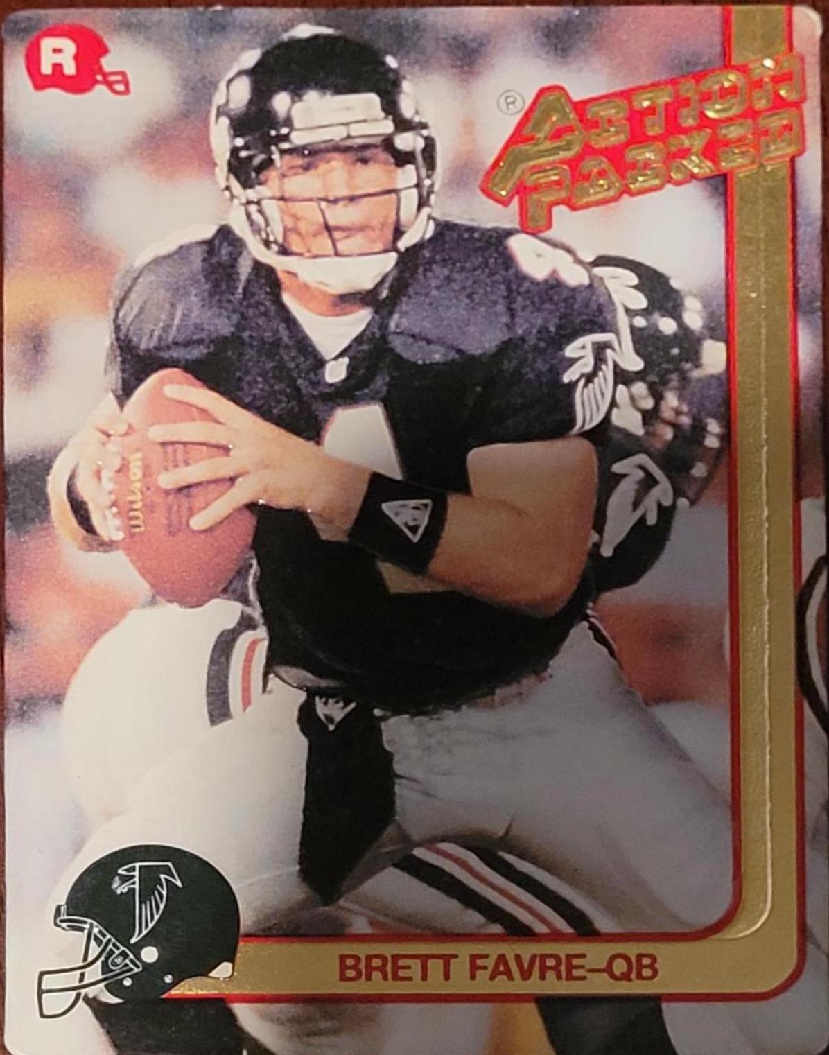Brett Favre #21 Football Cards 1991 Action Packed Rookie Update 24KT Gold