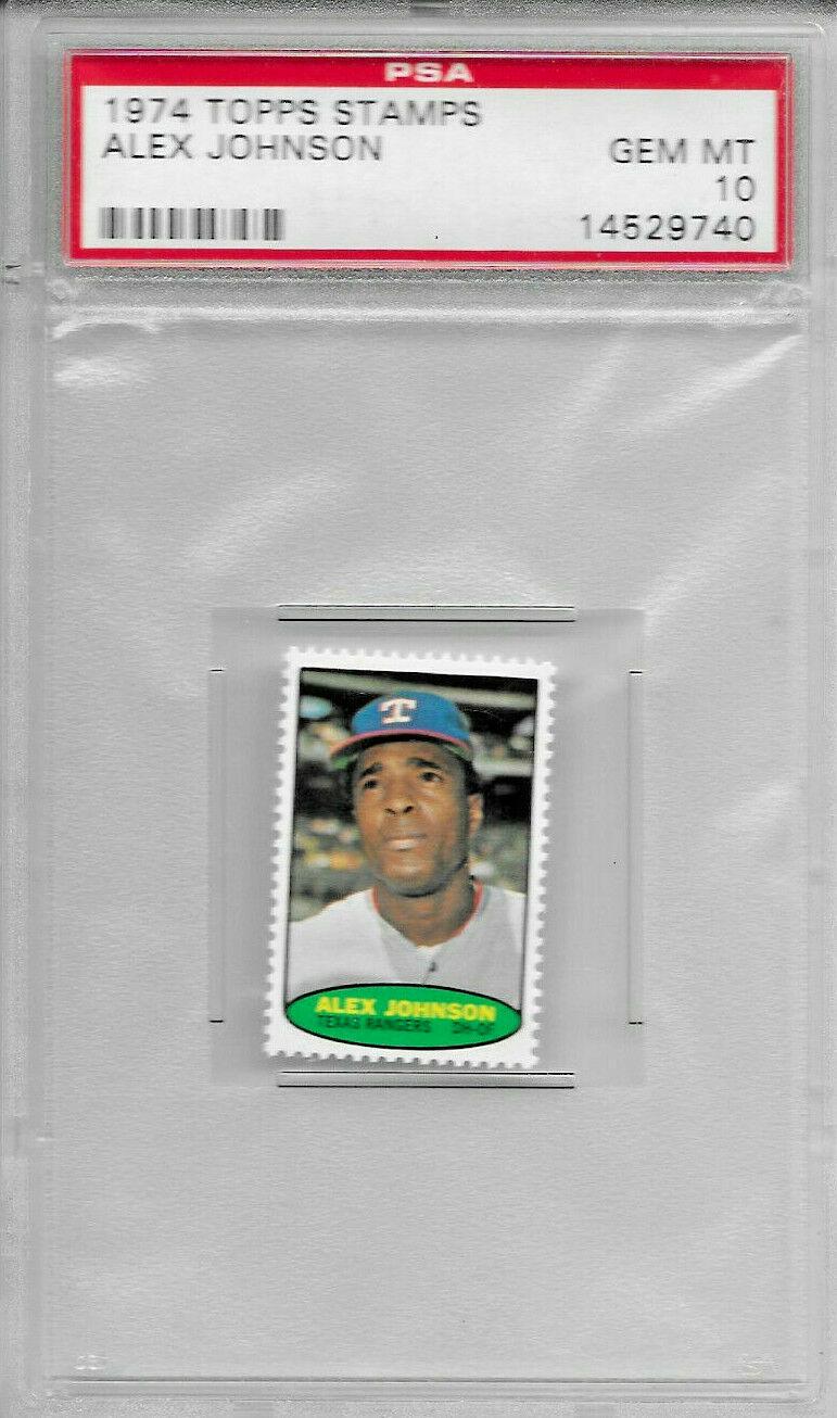 Alex Johnson Baseball Cards 1974 Topps Stamps
