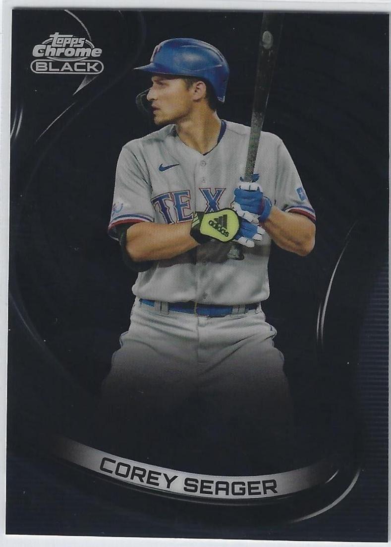 Corey Seager #1 Baseball Cards 2022 Topps Chrome Black