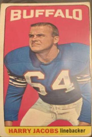 Harry Jacobs #32 Football Cards 1965 Topps