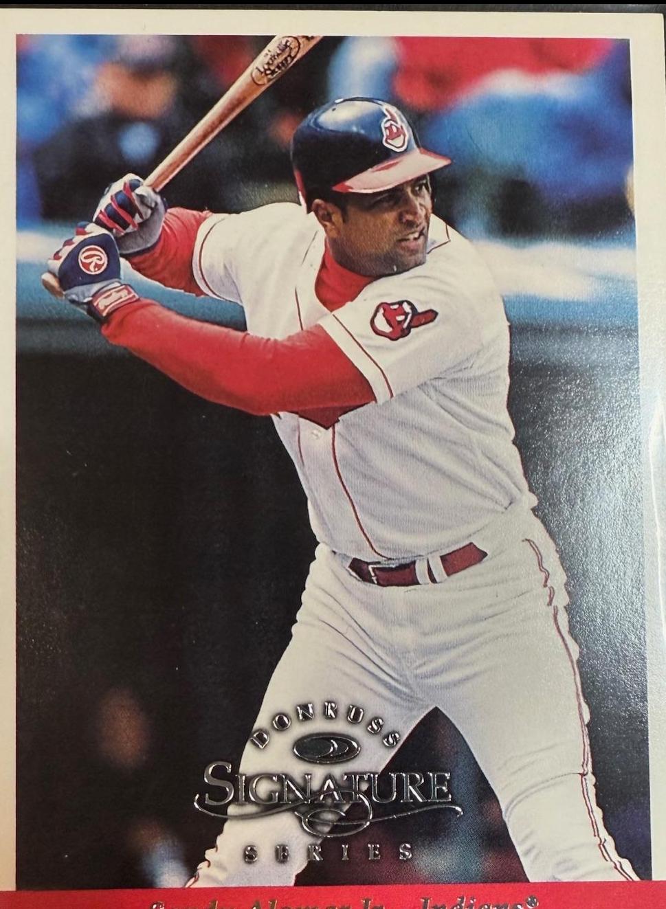 Sandy Alomar Jr #63 Baseball Cards 1997 Panini Donruss Signature