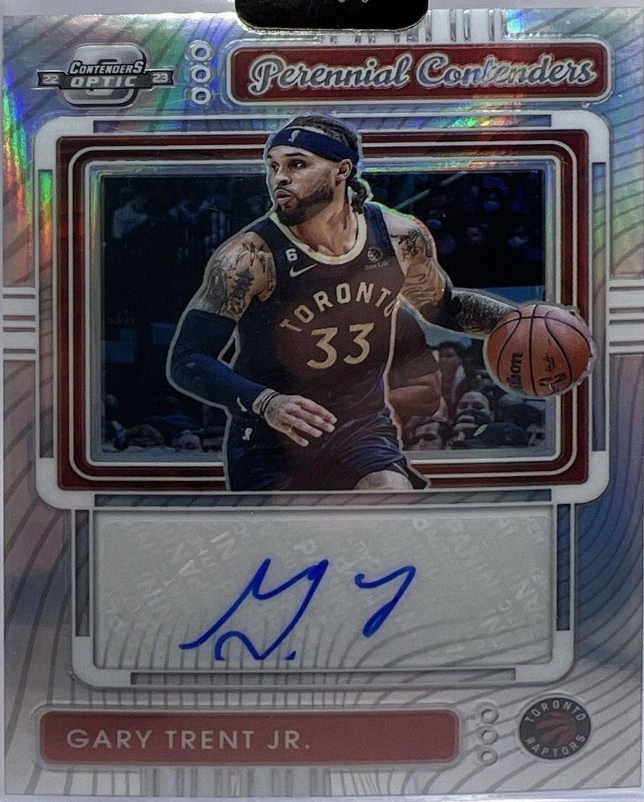 Gary Trent Jr. #6 Basketball Cards 2022 Panini Contenders Optic Perennial Autograph