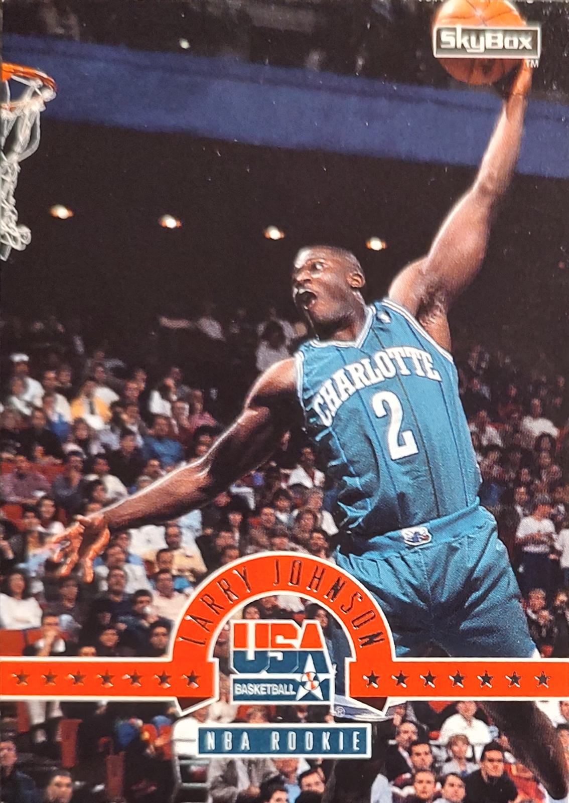 Larry Johnson #8 Basketball Cards 1994 Skybox USA Basketball
