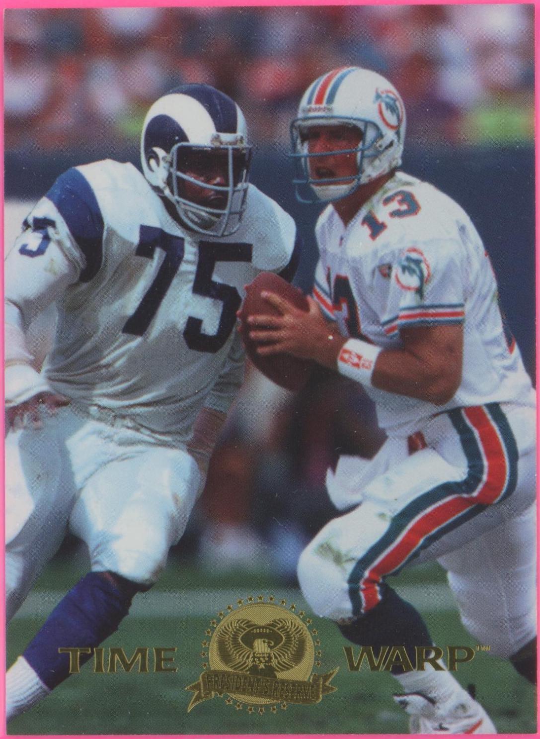 Dan Marino/Deacon Jones #12 Football Cards 1996 Collector's Edge President's Reserve Time Warp