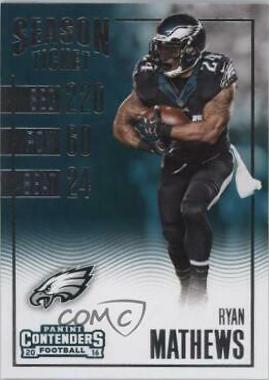 Ryan Mathews #8 Football Cards 2016 Panini Contenders
