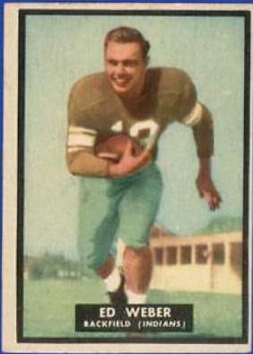Ed Weber #6 Football Cards 1951 Topps Magic