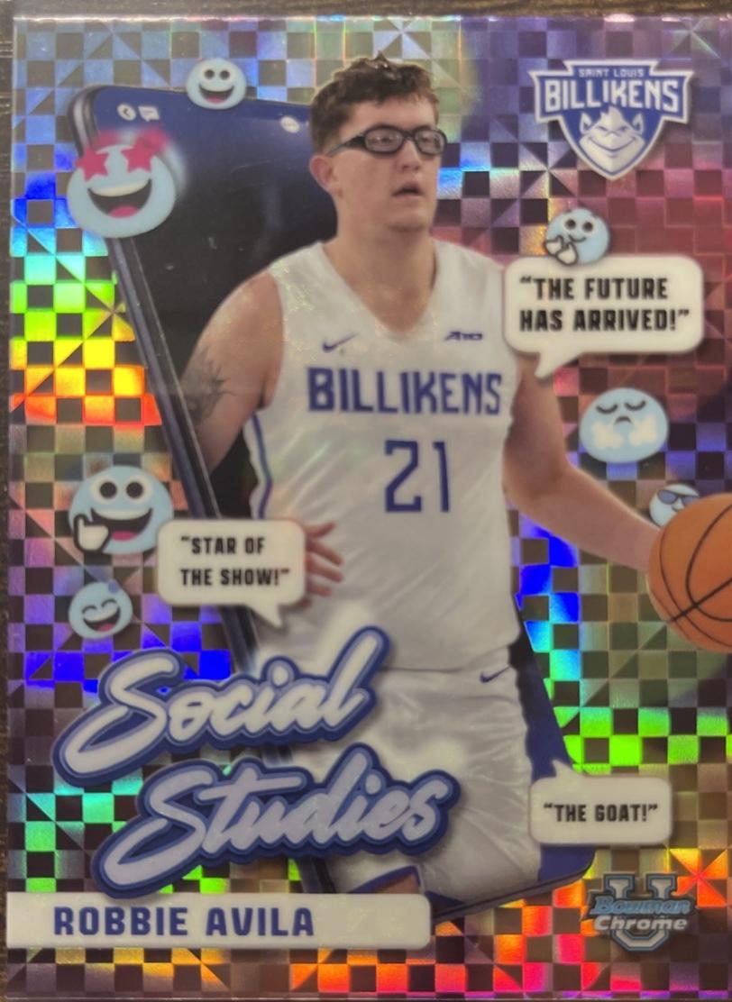 Robbie Avila #SS-14 Basketball Cards 2024 Bowman Chrome University Social Studies