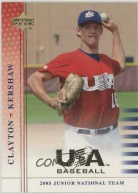 Clayton Kershaw #USA86 Baseball Cards 2005 Upper Deck USA Baseball Junior National Team