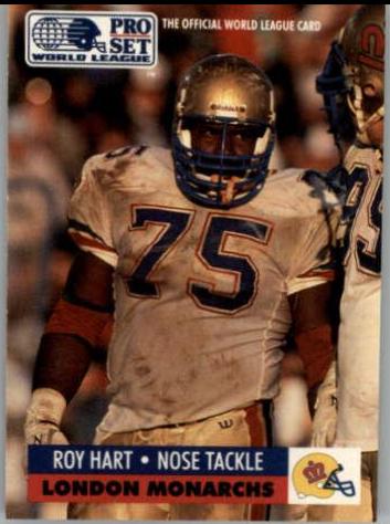 Roy Hart #81 1991 Pro Set Wlaf Football