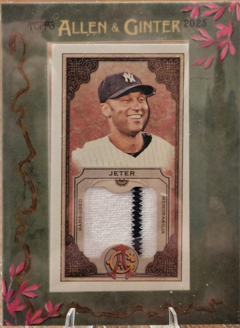 Derek Jeter #MFR-DJ 2025 Topps Allen & Ginter Baseball Allen & Ginter Mini Framed Relics