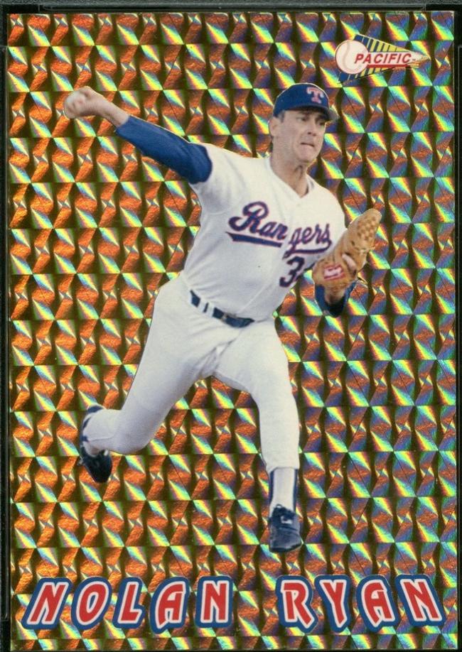 Nolan Ryan #13 1993 Pacific Nolan Ryan 27th Season Prism Baseball