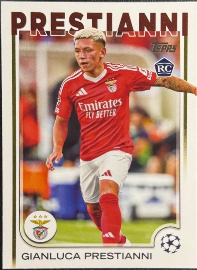 Gianluca Prestianni #36 Soccer Cards 2024 Topps UEFA