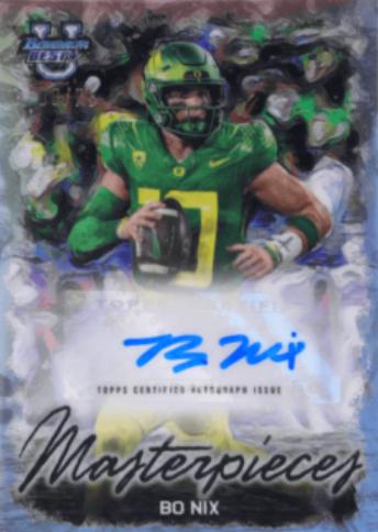 Bo Nix #BMA-BN Football Cards 2023 Bowman's Best University Masterpieces Autographs