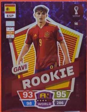 Gavi #16 Soccer Cards 2022 Panini Adrenalyn XL FIFA World Cup Qatar