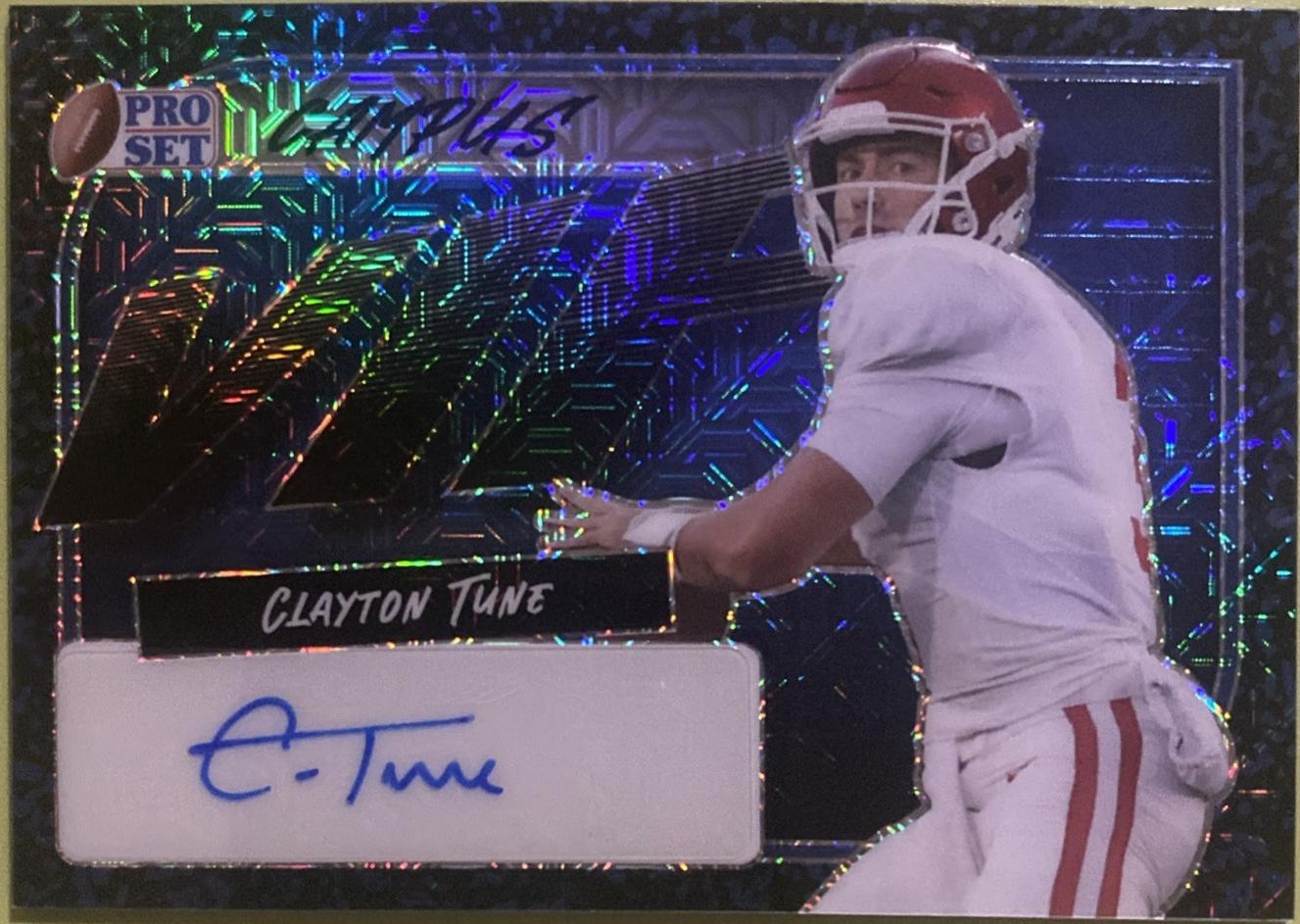 Clayton Tune #VIP-CT1 2023 Pro Set Metal Campus Vip Autograph Football