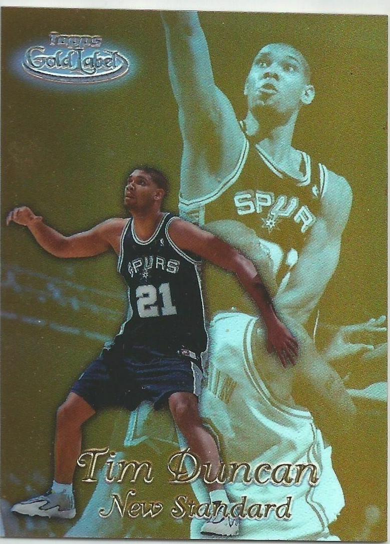 Tim Duncan #NS3 Basketball Cards 1999 Topps Gold Label New Standard