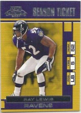 Ray Lewis #8 Football Cards 2001 Playoff Contenders