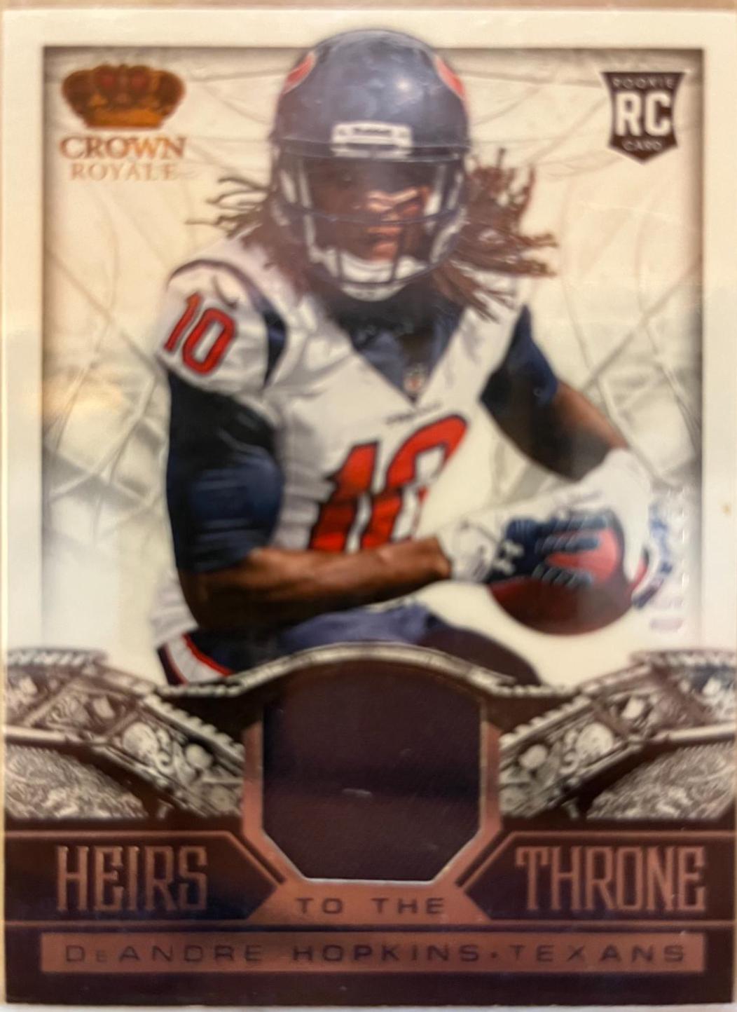 DeAndre Hopkins #5 Football Cards 2013 Panini Crown Royale Heirs to the Throne Materials