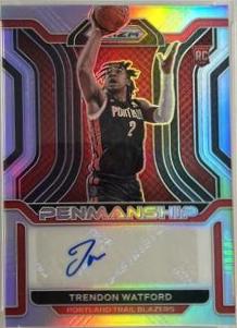 Trendon Watford #RP-TWA Basketball Cards 2021 Panini Prizm Rookie Penmanship