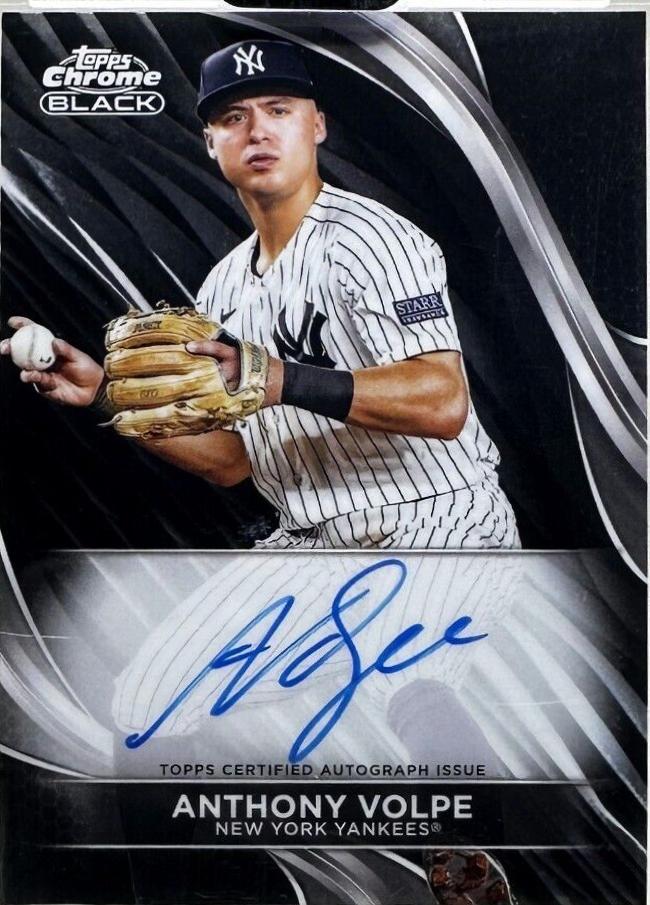 Anthony Volpe #CBA-AV Baseball Cards 2024 Topps Chrome Black Autograph