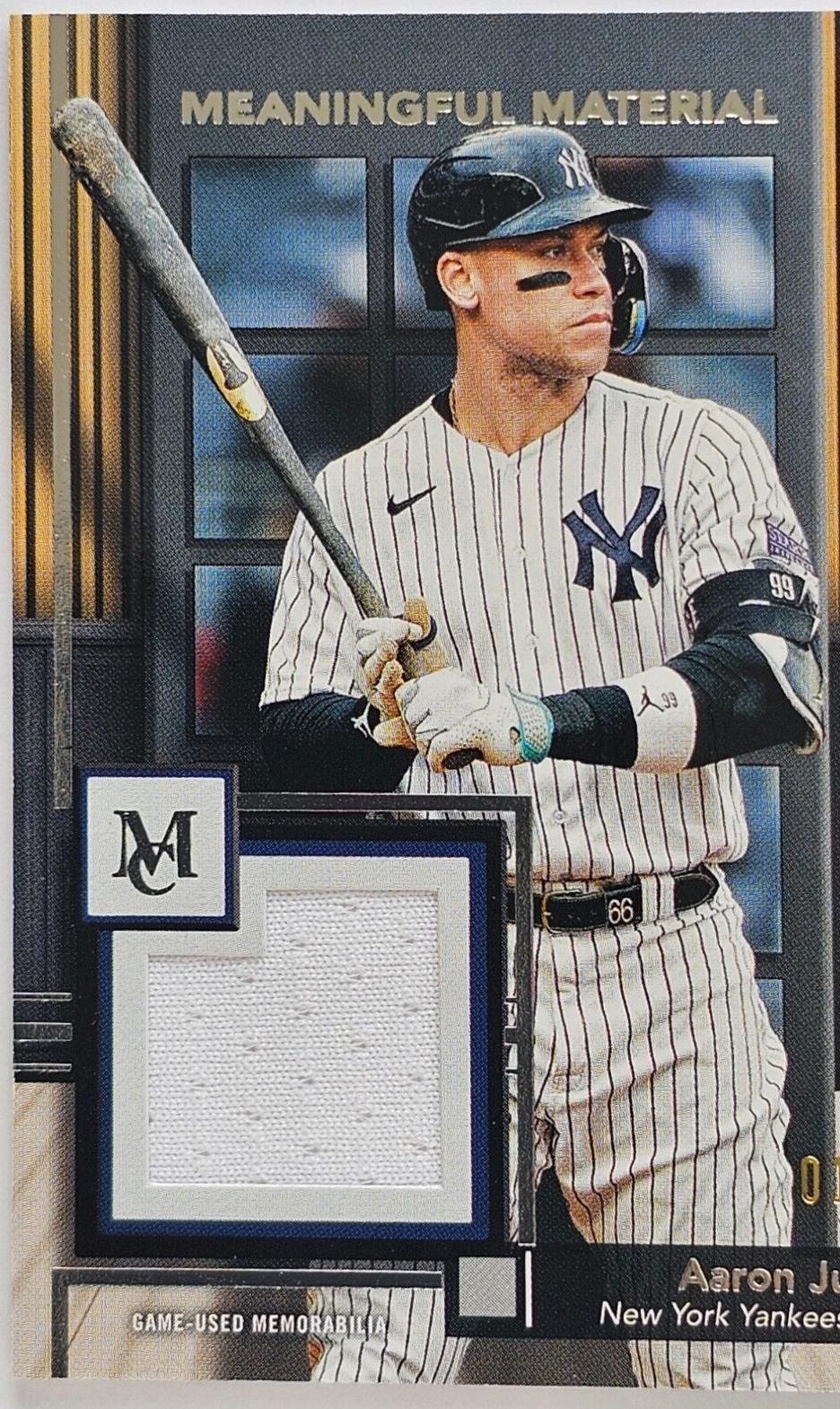 Aaron Judge #MMR-AJ Baseball Cards 2024 Topps Museum Collection Meaningful Material Relic