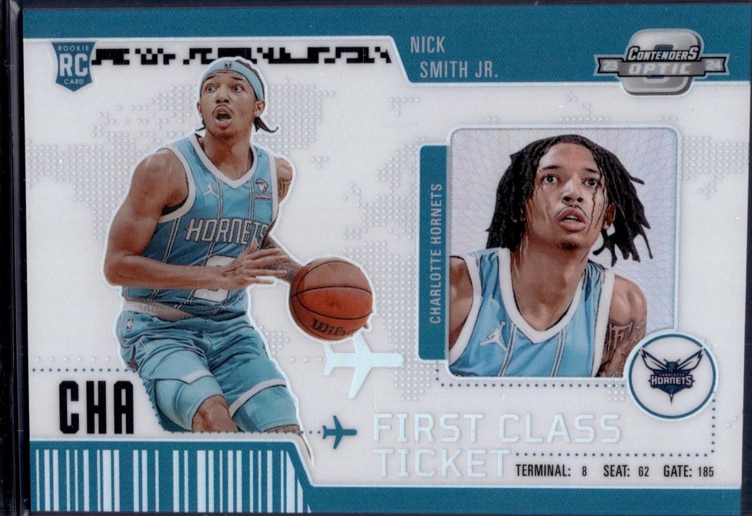 Nick Smith Jr. #4 Basketball Cards 2023 Panini Contenders Optic First Class Ticket