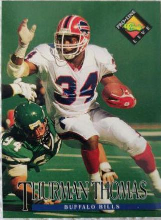 Thurman Thomas #9 Football Cards 1994 Pro Line Live