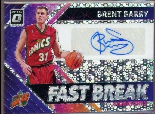 Brent Barry #BBY Basketball Cards 2018 Panini Donruss Optic Fast Break Signatures