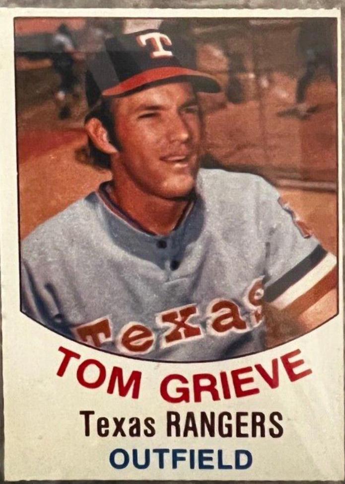 Tom Grieve #93 Baseball Cards 1977 Hostess Twinkies Hand Cut