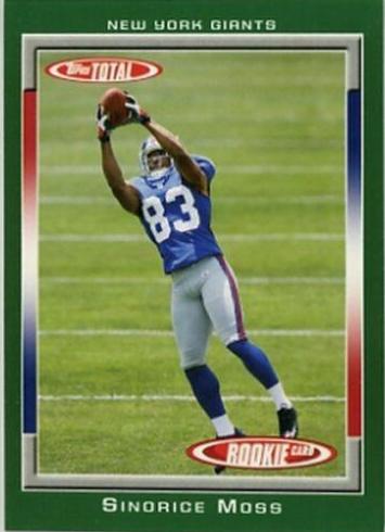 Sinorice Moss #501 Football Cards 2006 Topps Total