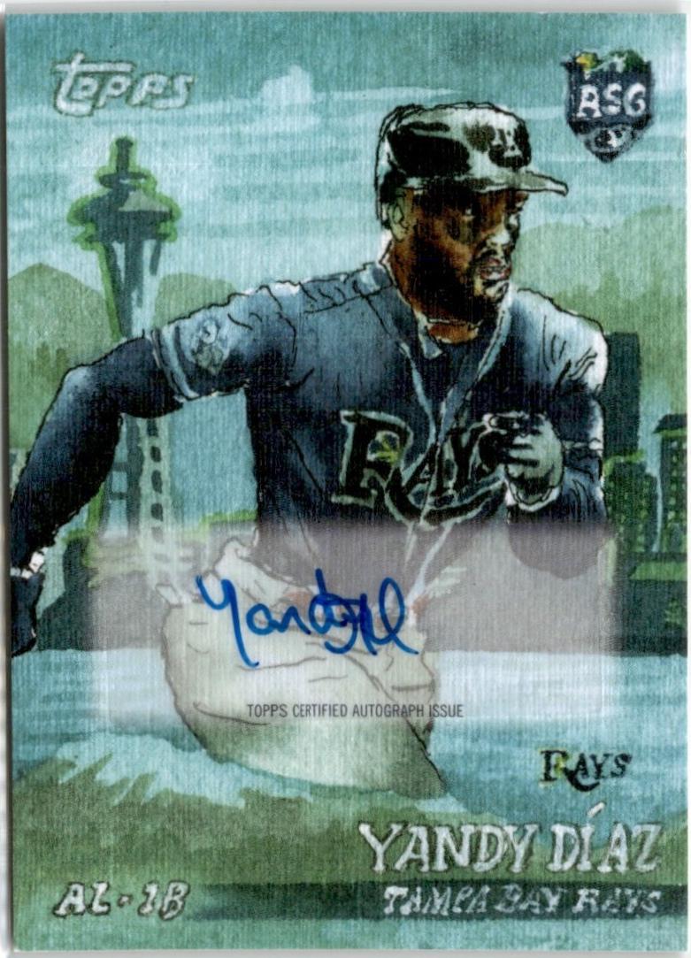 Yandy Diaz #98D 2024 Topps Spotlight Autograph Baseball