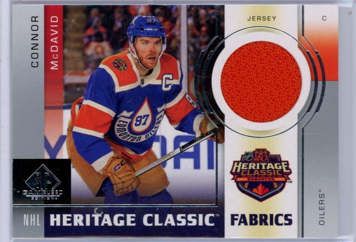 Connor McDavid #HCF-1 Hockey Cards 2024 SP Game Used Heritage Classic Fabrics