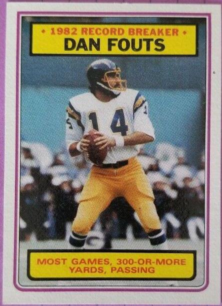 Dan Fouts #3 Football Cards 1983 Topps