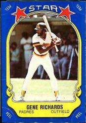 Gene Richards #17 Baseball Cards 1981 Fleer Star Stickers
