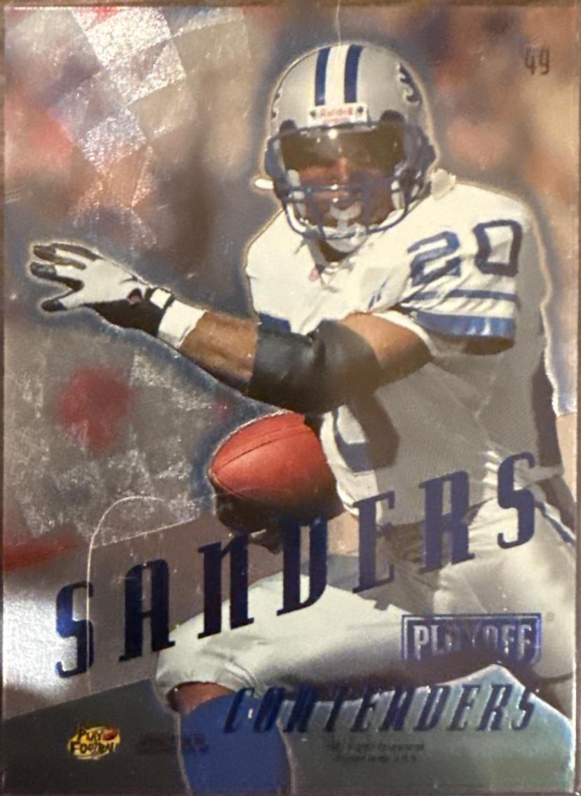 Barry Sanders #49 Football Cards 1997 Playoff Contenders