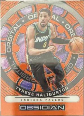 Tyrese Haliburton #2 Basketball Cards 2023 Panini Obsidian Orbital