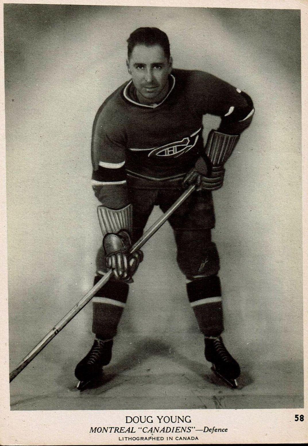 Doug Young #58 Hockey Cards 1939 O-Pee-Chee V301-1