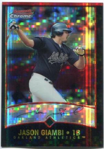 Jason Giambi #1 Baseball Cards 2001 Bowman Chrome