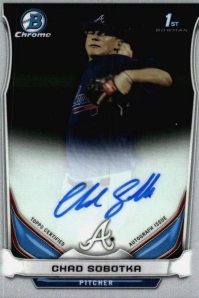 Chad Sobotka #BCA-CSO Baseball Cards 2014 Bowman Draft Night Autograph Chrome